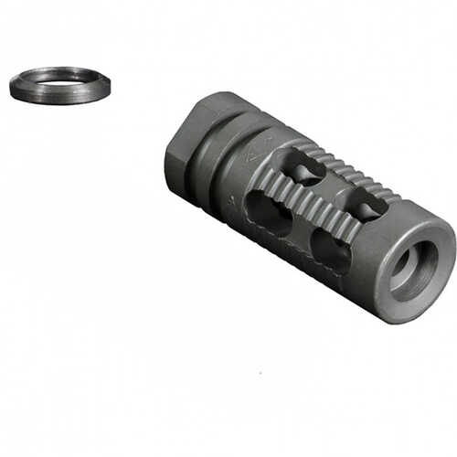 Yankee Hill Machine Co Phantom Muzzle Brake Smooth 1/2X28 Fits AR Rifles Black Finish YHM-28-5M2